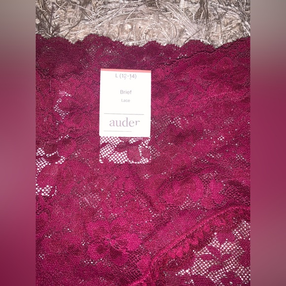 Auden Women's Burgundy Lace Panties size Large NWT - Picture 2 of 4
